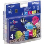 brother lc1000val tinta pack bk c m y