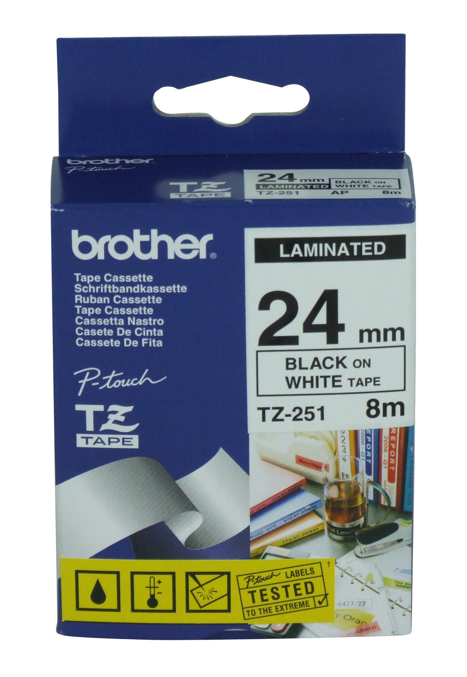brother tze251 cintas negro