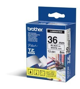 brother tze261 cintas negro y blanco