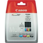 canon cli551 tinta pack bk c m y