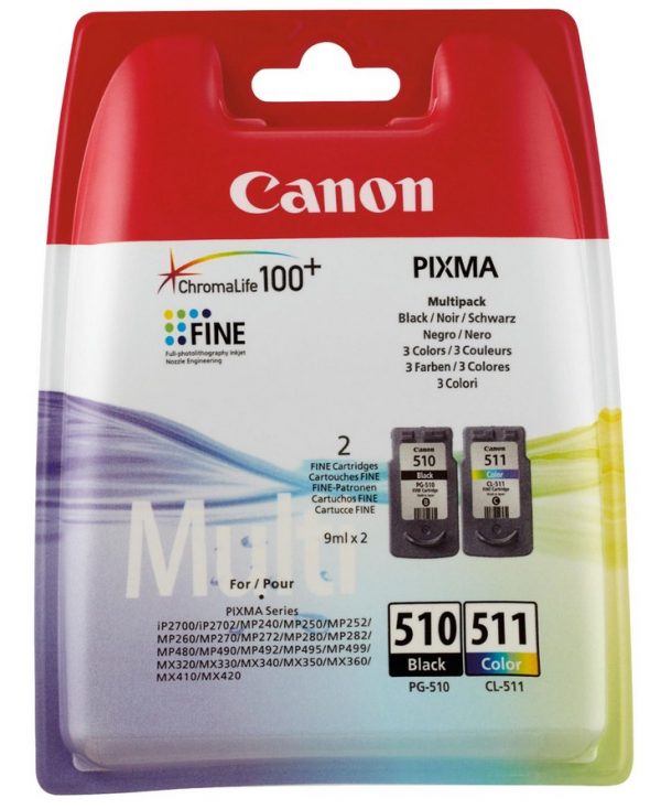 canon pg510 cl511 tinta pack bk tricolor