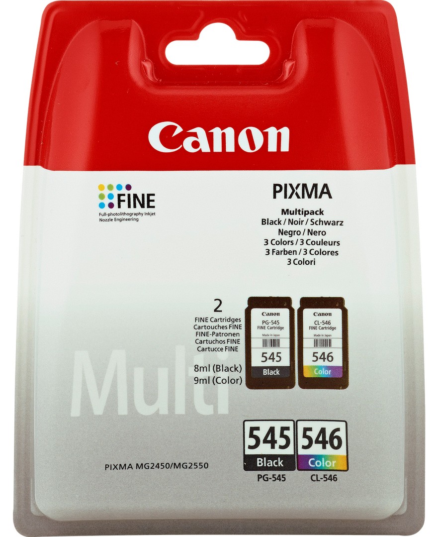 canon pg545 cl546 tinta pack bk tricolor