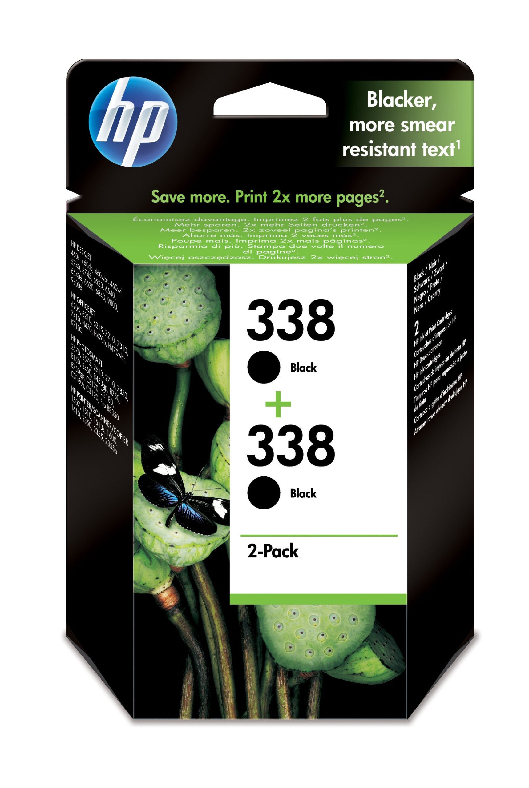 HP 338 TINTA PACK (BK X 2) ORIGINAL PARA HP PSC  1510/1610/3180/6200/6210/6540/7310 | Ecotisa