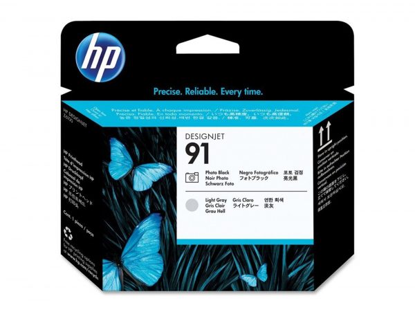 hp 91 cabezales photo negro y gris