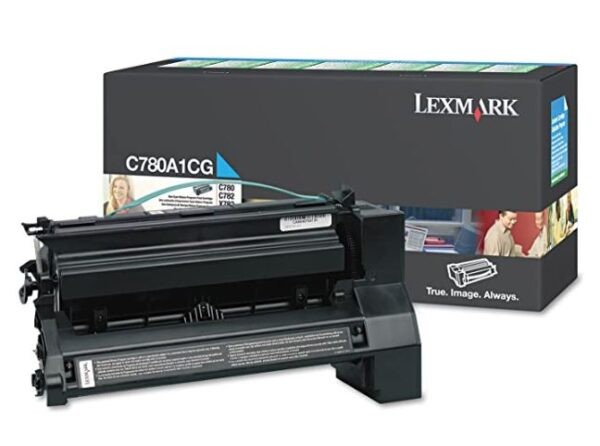 lexmark c780a1cg toner cian original baja capacidad para lexmark c780 c782 x782