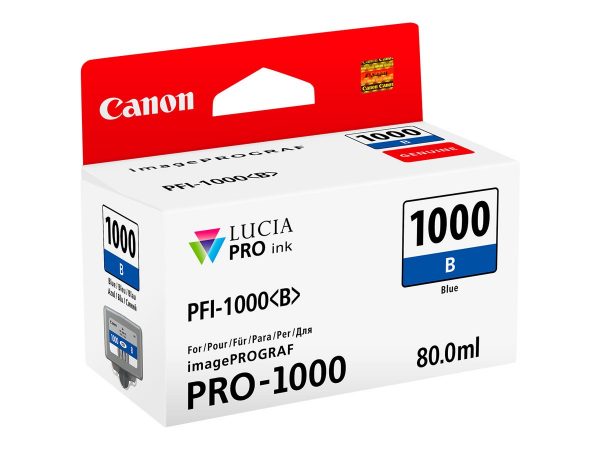 canon pfi1000b tinta azul original