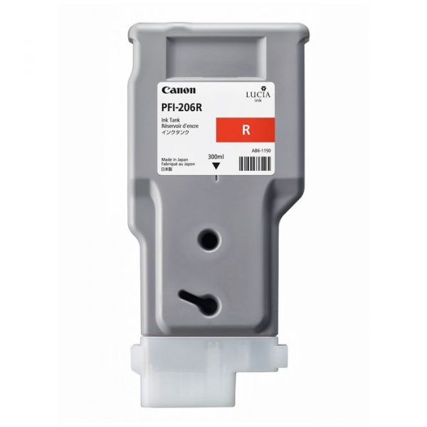 canon pfi206r tinta rojo original