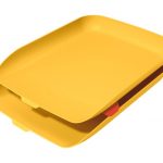 bandeja sobremesa plastico leitz cosy set de 2 unidades amarillo 274x81x407 mm