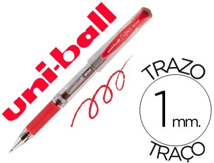 boligrafo uni ball um 153 signo broad rojo 1 mm tinta gel