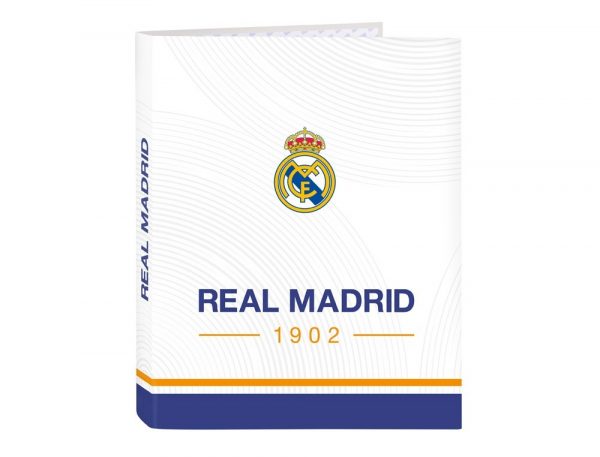 carpeta safta folio carton 4 anillas mixtas real madrid 1 equipacion 21 22