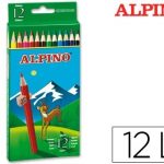 lapices de colores alpino 654 caja de 12 colores largos