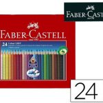 lapices de colores faber castell acuarelable colour grip triangular caja metalica de 24 colores surtidos