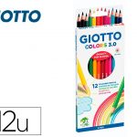 lapices de colores giotto colors 3 0 mina 3 mm caja de 12 colores surtidos