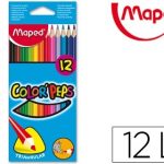 lapices de colores maped 183212 triangulares caja de 12unid