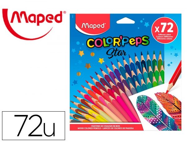 lapices de colores maped color peps star caja de 72 colores surtidos