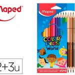 lapices de colores maped color peps world caja de 12 colores surtidos 3 duo tonos de piel