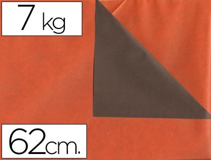 papel fantasia verjurado doble cara naranja marron bobina de 62 cm 7 kg