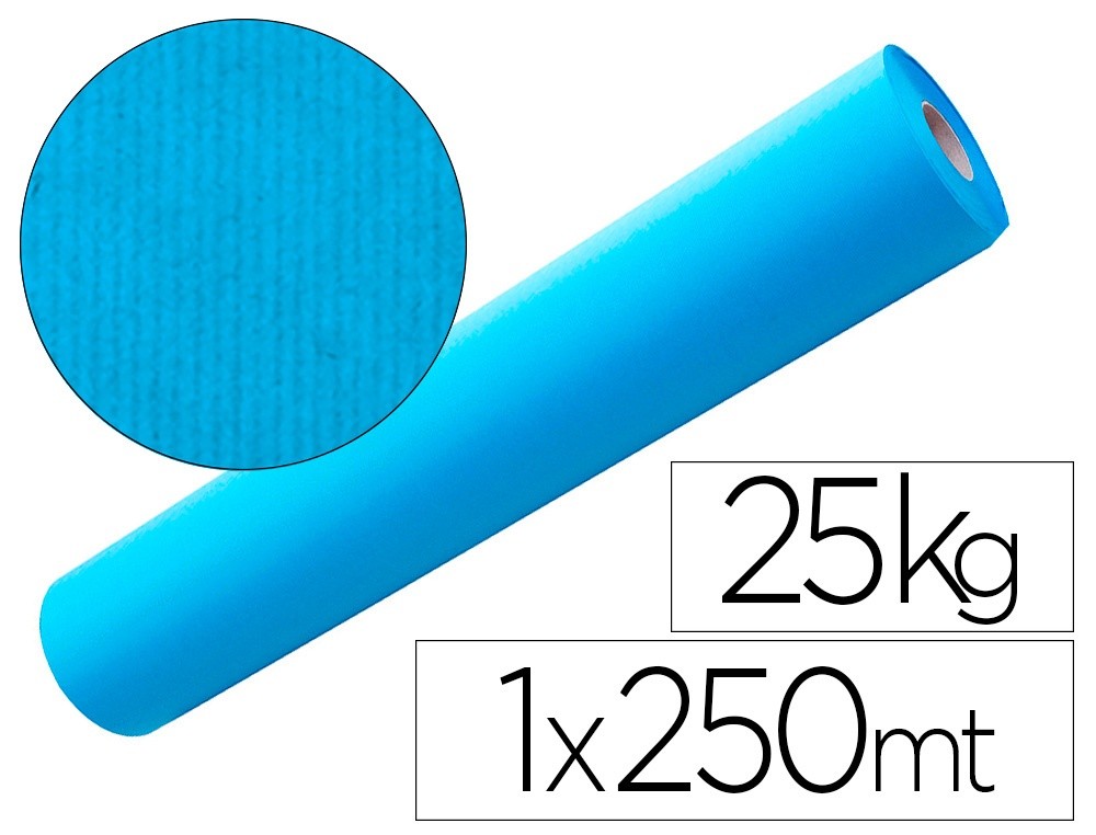 papel kraft azul bobina 1 00 mt x 250 mts especial para embalaje