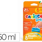 pintura a dedos carioca baby 50 ml caja de 8 colores surtidos