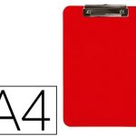 portanotas q connect plastico din a4 rojo 2 5mm