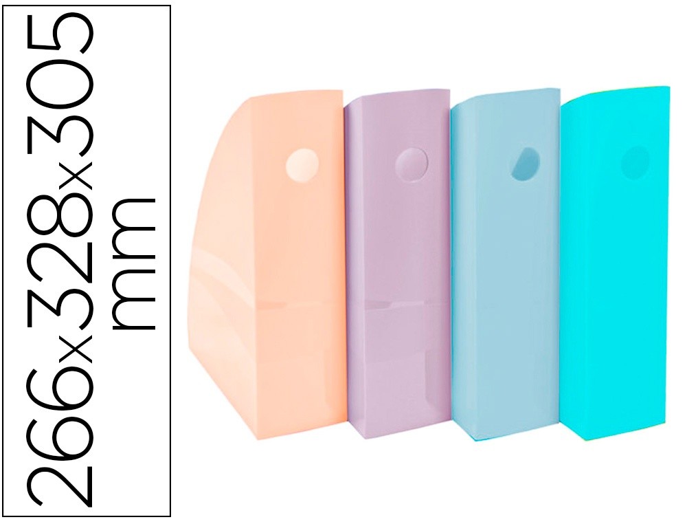 revistero exacompta aquarel mag cube set de 4 unidades colores pastel 266x328x305 mm