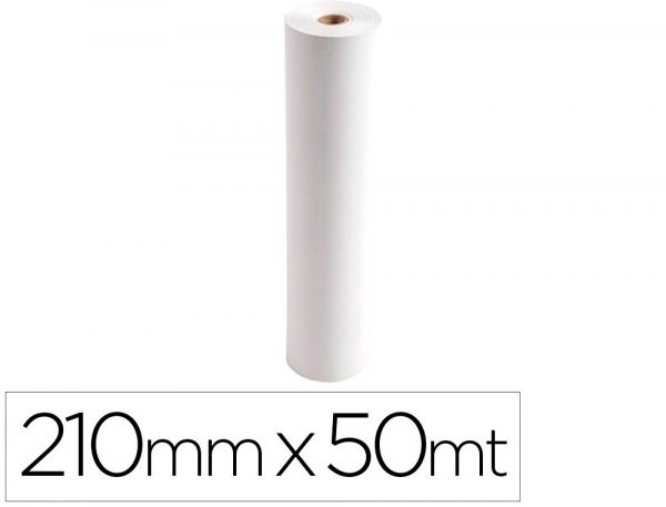 rollo papel fax exacompta 210 mm x 50 mt pack indivisible 6 uds