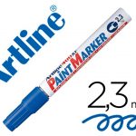 rotulador artline marcador permanente ek 400 xf azul punta redonda 2 3 mm metal caucho y plastico