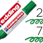 rotulador edding marcador permanente 500 verde punta biselada 7 mm
