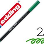 rotulador edding punta fibra 1300 verde punta redonda 2 mm