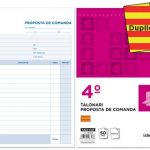 talonario liderpapel pedidos cuarto original y copia t222 texto en catalan