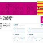 talonario liderpapel recibos 3 fo original t105 con matriz texto en catalan