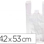 bolsa camiseta reciclada 70 blanca 50 mc 42x53 cm apta legislacion de bolsas 2021 pack indivisible 120 uds