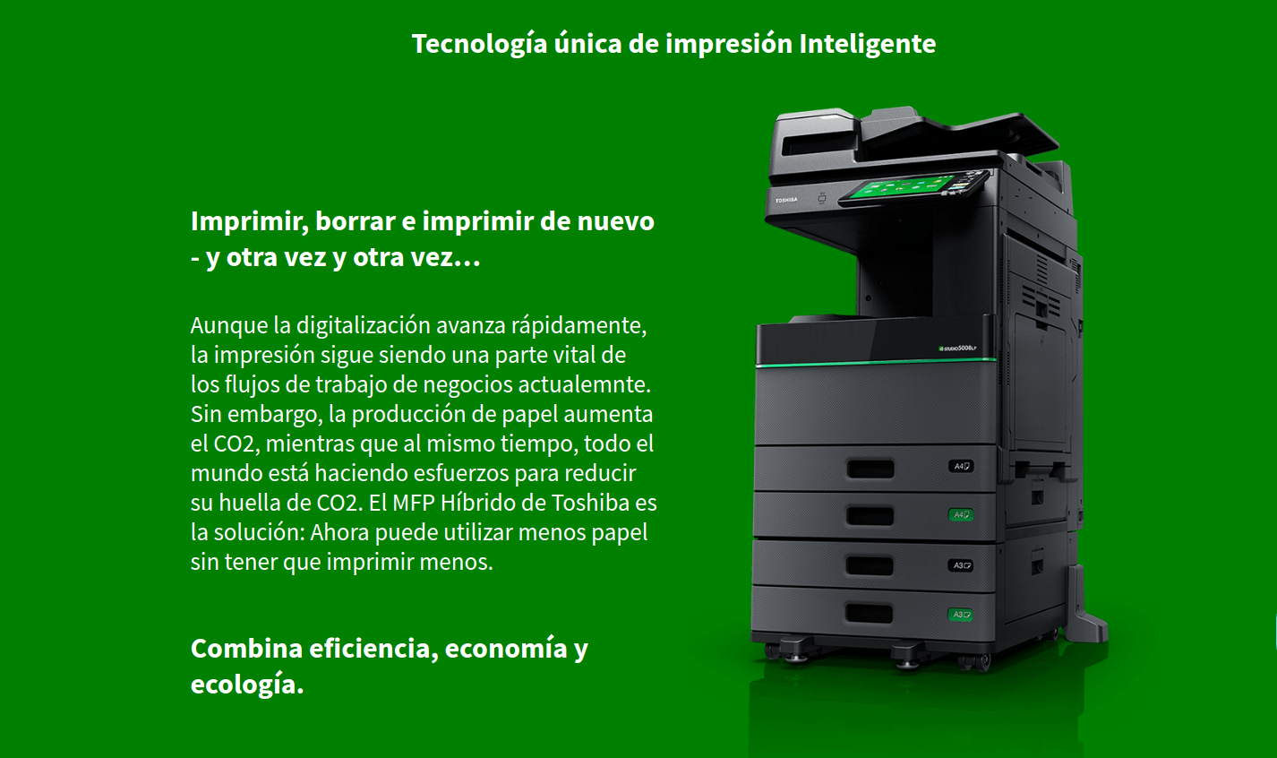 borrable y ecologica impresora toshiba