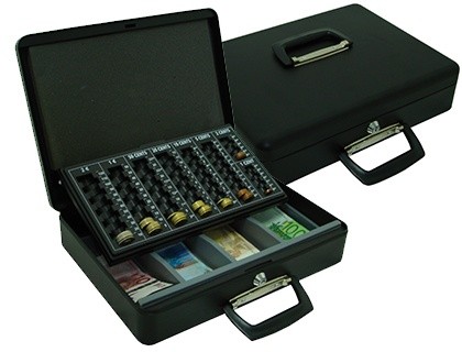caja caudales q connect 14 5 370x290x110 mm con portamonedas y bandeja para billetes