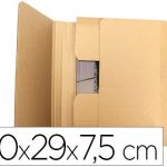 caja para embalar q connect libro medidas 400x290x75 mm espesor carton 3 mm