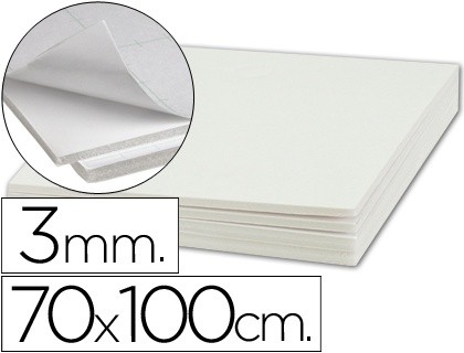 carton pluma liderpapel adhesivo 1 cara 70x100 cm espesor 3 mm