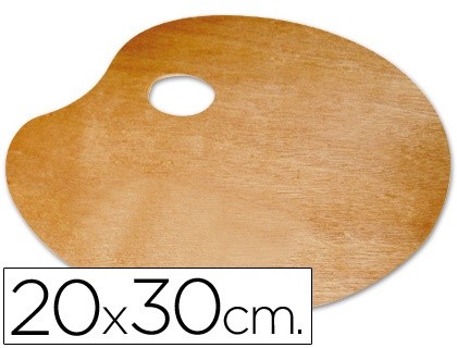 paleta madera lidercolor ovalada tamano 20x30 cm grosor 0 3 cm zurdos