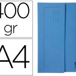 subcarpeta cartulina exacompta clean safe pocket horizontal din a4 con 2 solapas azul 400 gr paquete